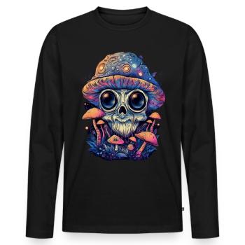 Bouffon Trippy - T-shirt manches longues Premium bio Homme - noir - Devant - Nico (187cm)