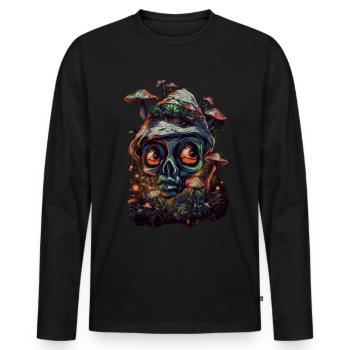 Bouffon Trippy - T-shirt manches longues Premium bio Homme - noir - Devant - Nico (187cm)