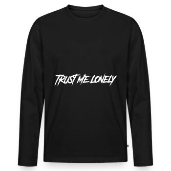 Goth Trust Me Lonely - T-shirt manches longues Premium bio Homme - noir - Devant - Nico (187cm)