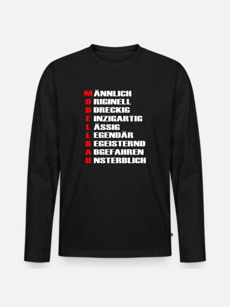 Modellbau Modellbauer Spruch - Männer Premium Bio Langarmshirt - Schwarz