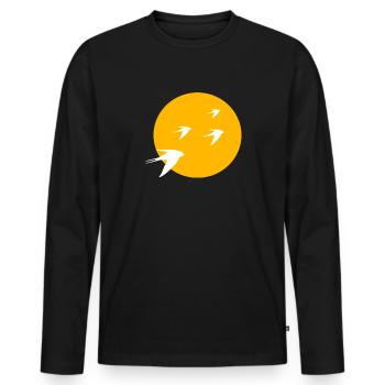 Vögel Vogel Sonne - Männer Premium Bio Langarmshirt - Schwarz - Vorne - Nico (187cm)