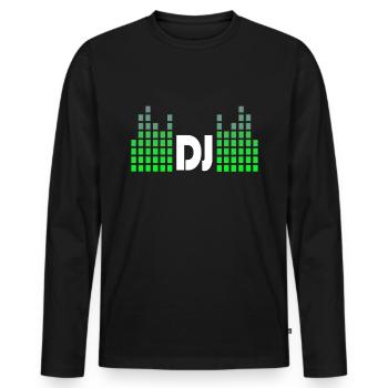 DJ Musik Beat Disco - Männer Premium Bio Langarmshirt - Schwarz - Vorne - Nico (187cm)