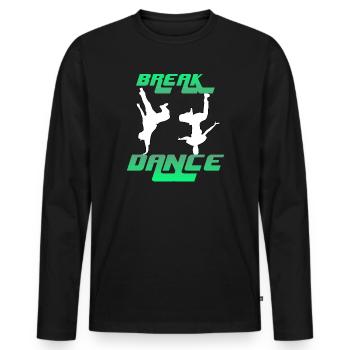 Break dance - Men's Premium Organic Long Sleeve Shirt - black - Front - Nico (187cm)