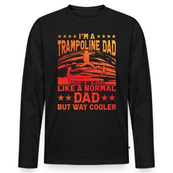 Trampoline - Men's Premium Organic Long Sleeve Shirt - black - Front - Nico (187cm)