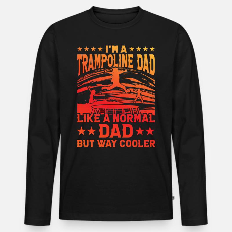 Trampolin - Männer Premium Bio Langarmshirt - Schwarz