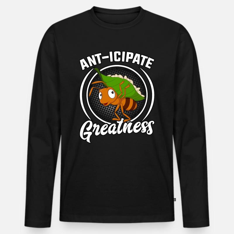 Ant-icipate Greatness - Männer Premium Bio Langarmshirt - Schwarz