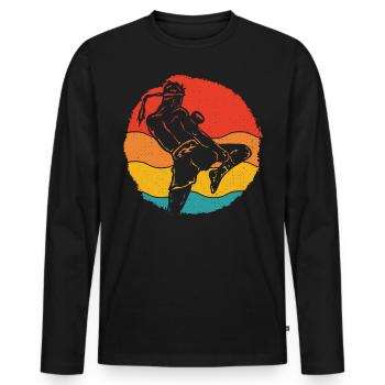 Muay Thai - Männer Premium Bio Langarmshirt - Schwarz - Vorne - Nico (187cm)