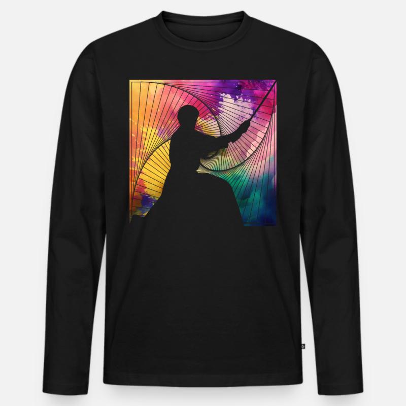 Aikido - Männer Premium Bio Langarmshirt - Schwarz