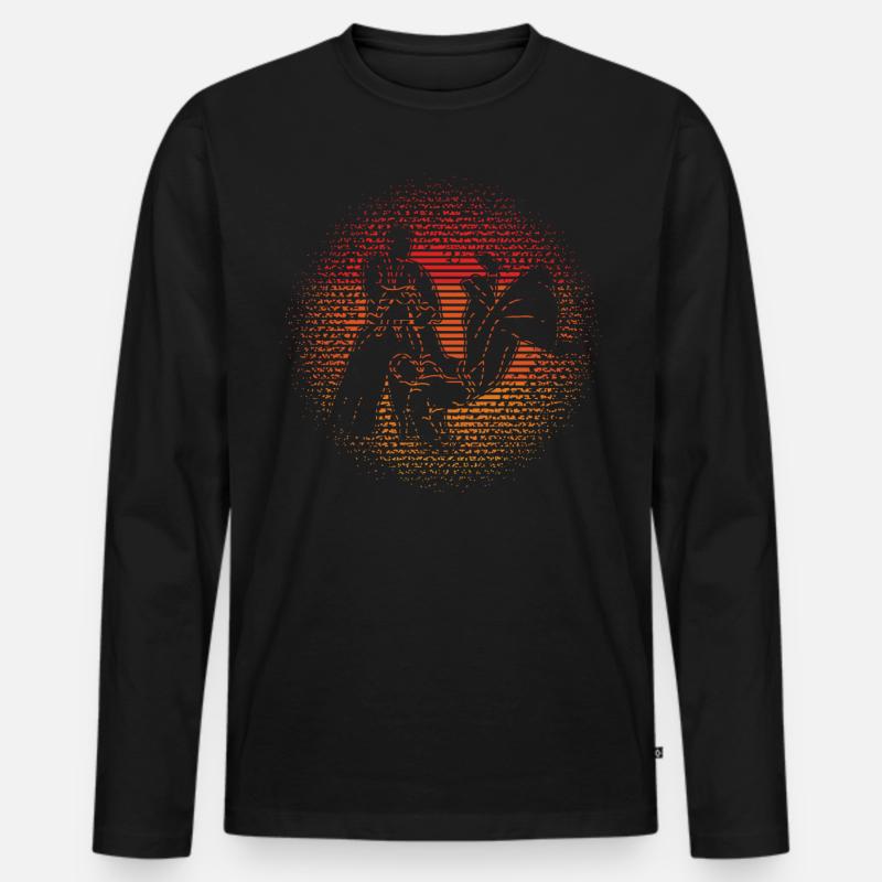 Aikido - Männer Premium Bio Langarmshirt - Schwarz