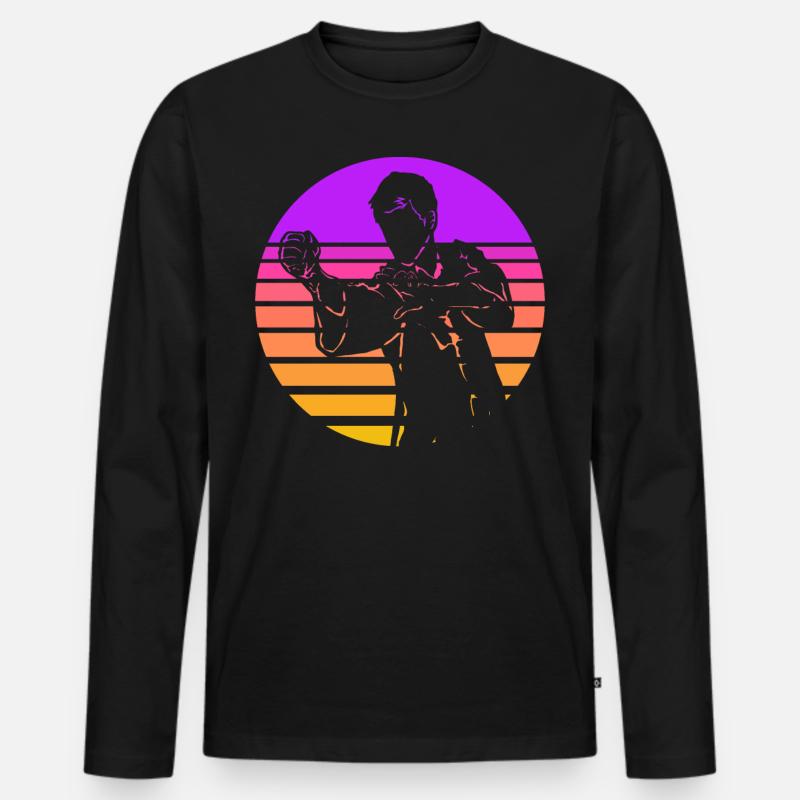 Wing Chun - Männer Premium Bio Langarmshirt - Schwarz