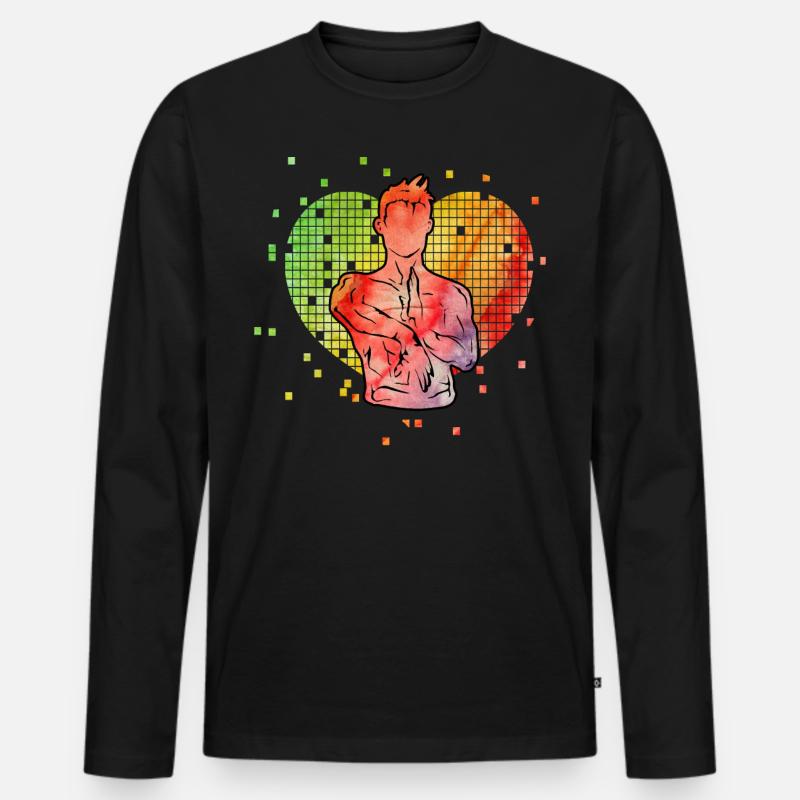 Wing Chun - Männer Premium Bio Langarmshirt - Schwarz