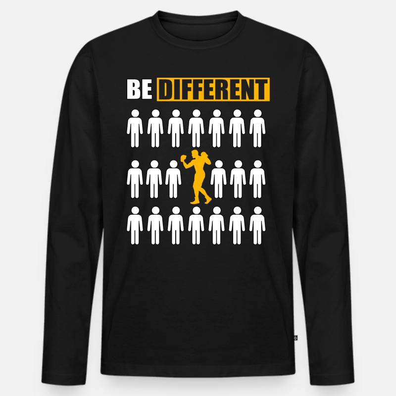 Boxen anders sein - Männer Premium Bio Langarmshirt - Schwarz