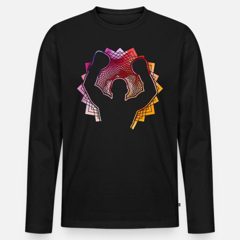 Boxen - Männer Premium Bio Langarmshirt - Schwarz