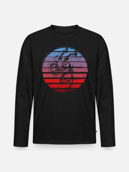Ringen - Männer Premium Bio Langarmshirt - Schwarz