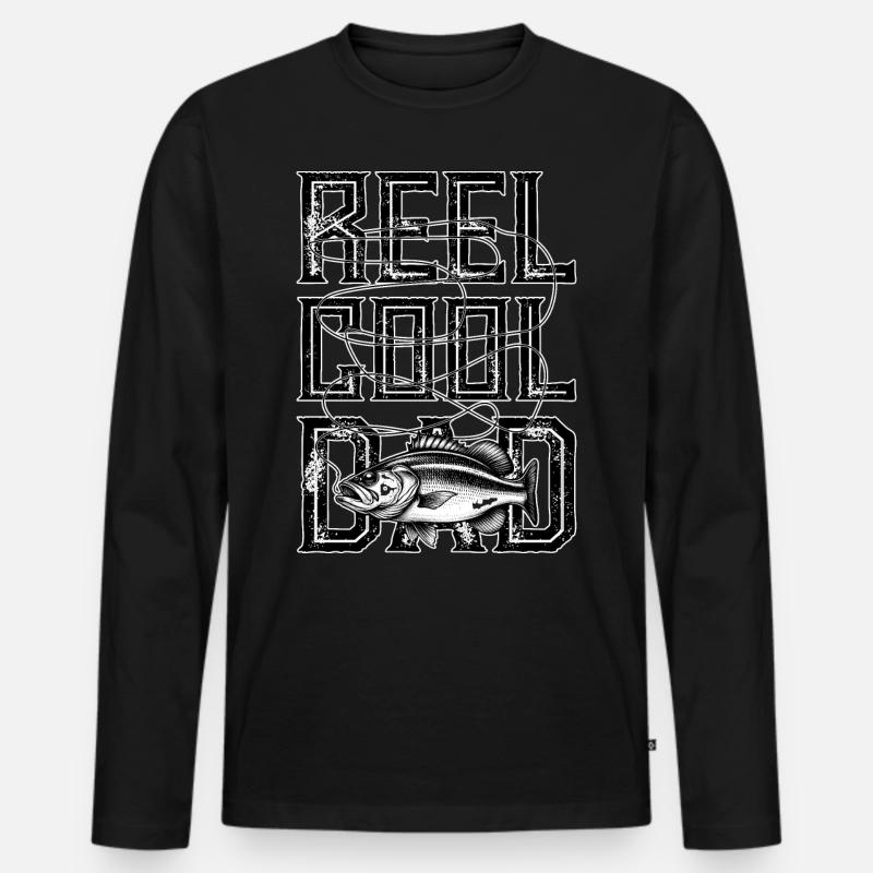 Rolle Cool Dad - Männer Premium Bio Langarmshirt - Schwarz