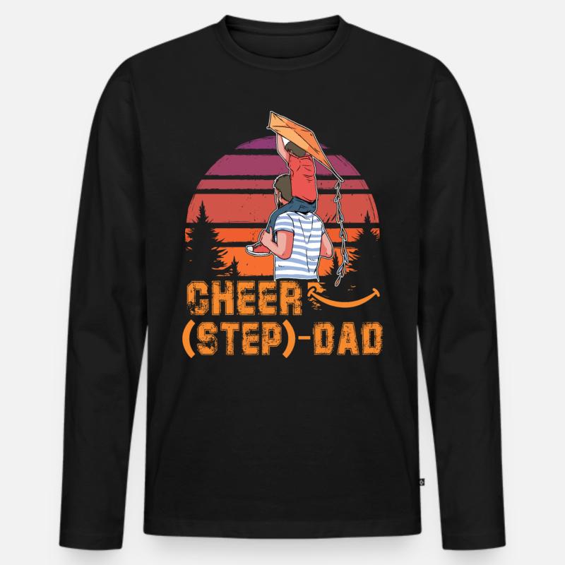 Cheer Stiefvater - Männer Premium Bio Langarmshirt - Schwarz