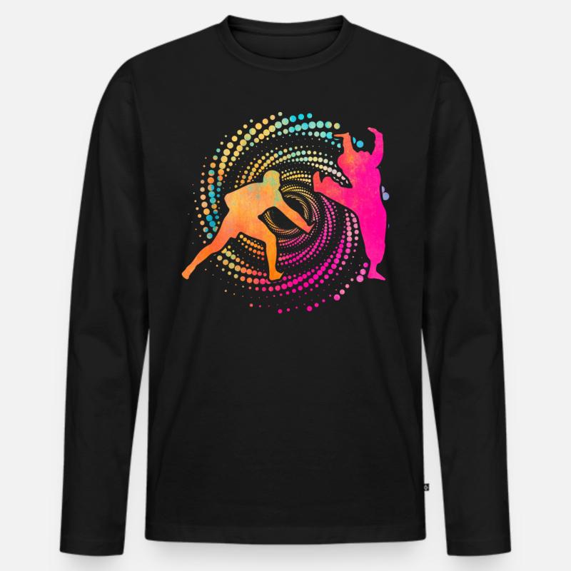 Capoeira - Männer Premium Bio Langarmshirt - Schwarz