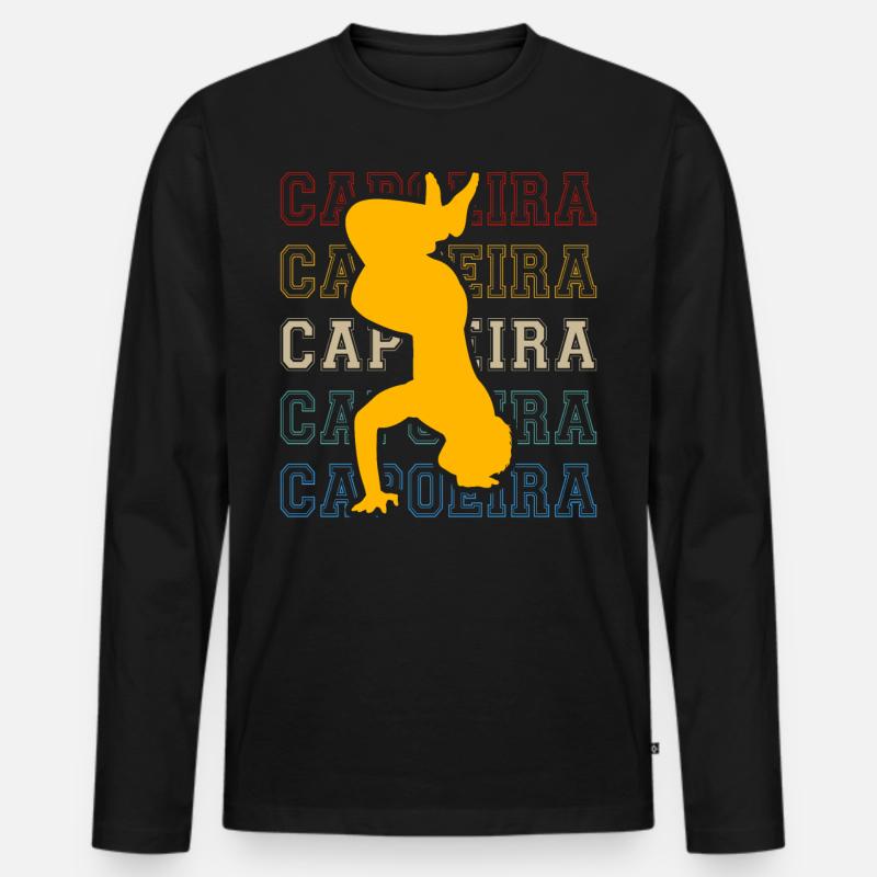 Capoeira - Männer Premium Bio Langarmshirt - Schwarz