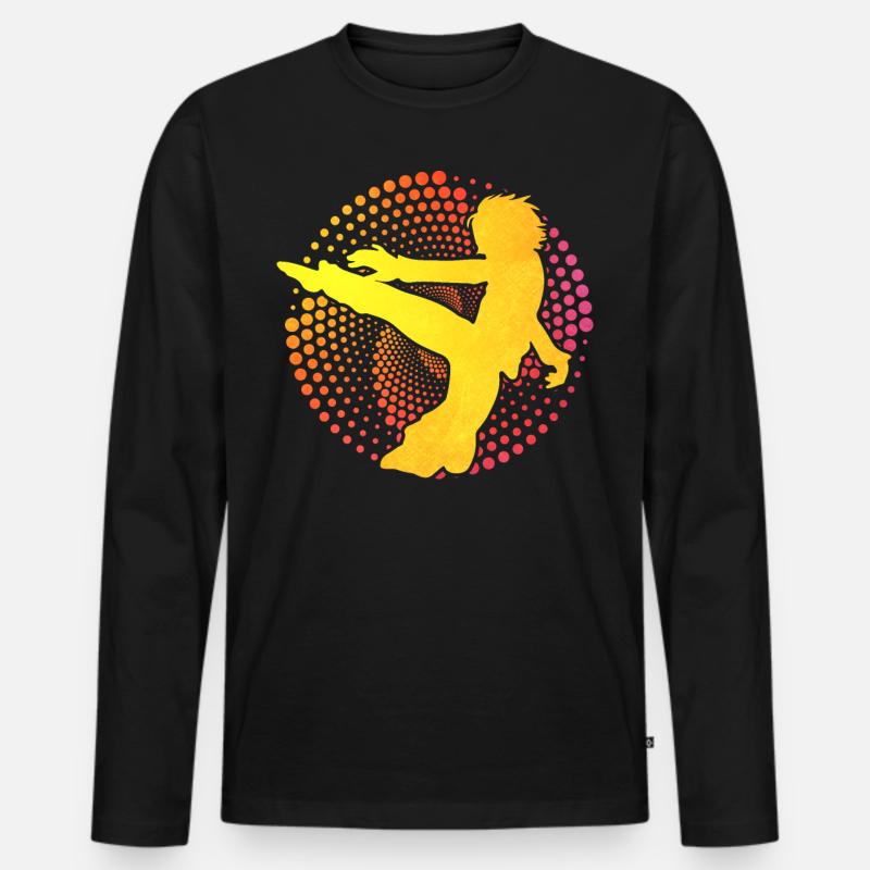 Capoeira - Männer Premium Bio Langarmshirt - Schwarz