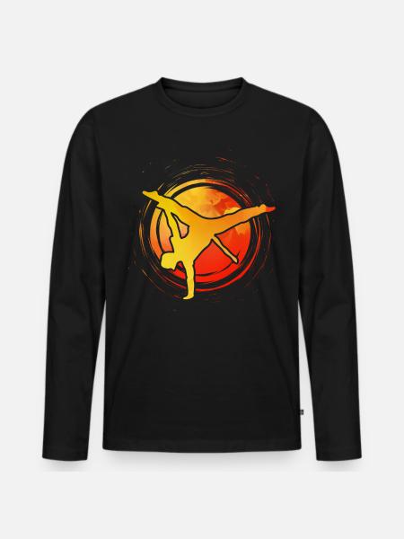 Capoeira - Männer Premium Bio Langarmshirt - Schwarz