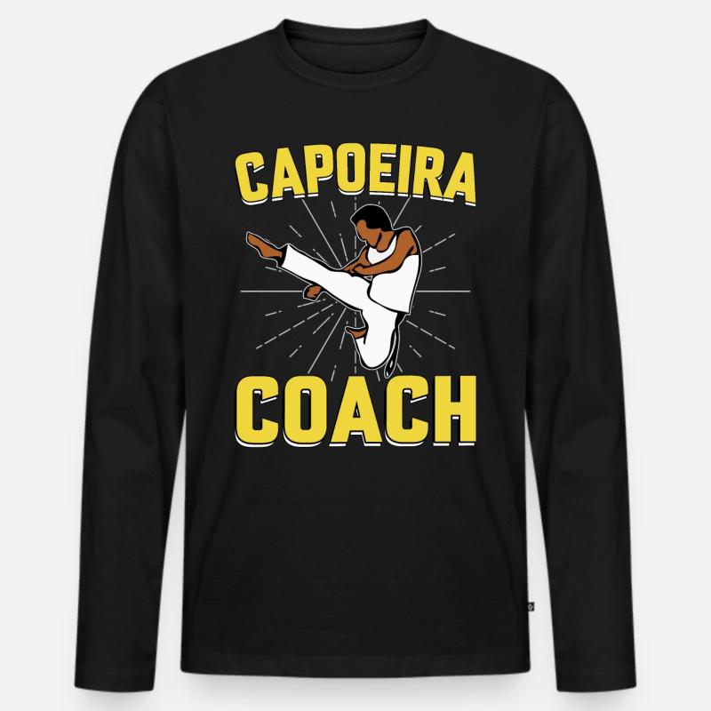 Capoeira Trainer - Männer Premium Bio Langarmshirt - Schwarz