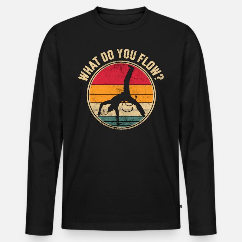 Was fliegst du? - Männer Premium Bio Langarmshirt - Schwarz