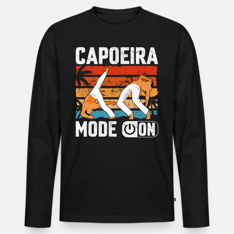 Capoeira-Modus Ein - Männer Premium Bio Langarmshirt - Schwarz