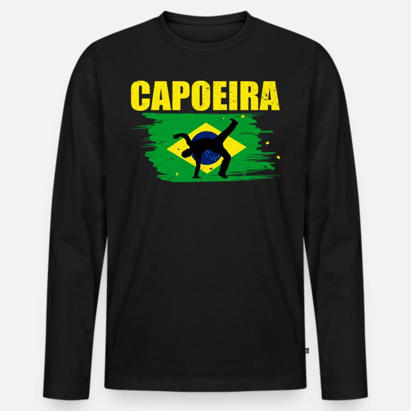 Capoeira - Männer Premium Bio Langarmshirt - Schwarz