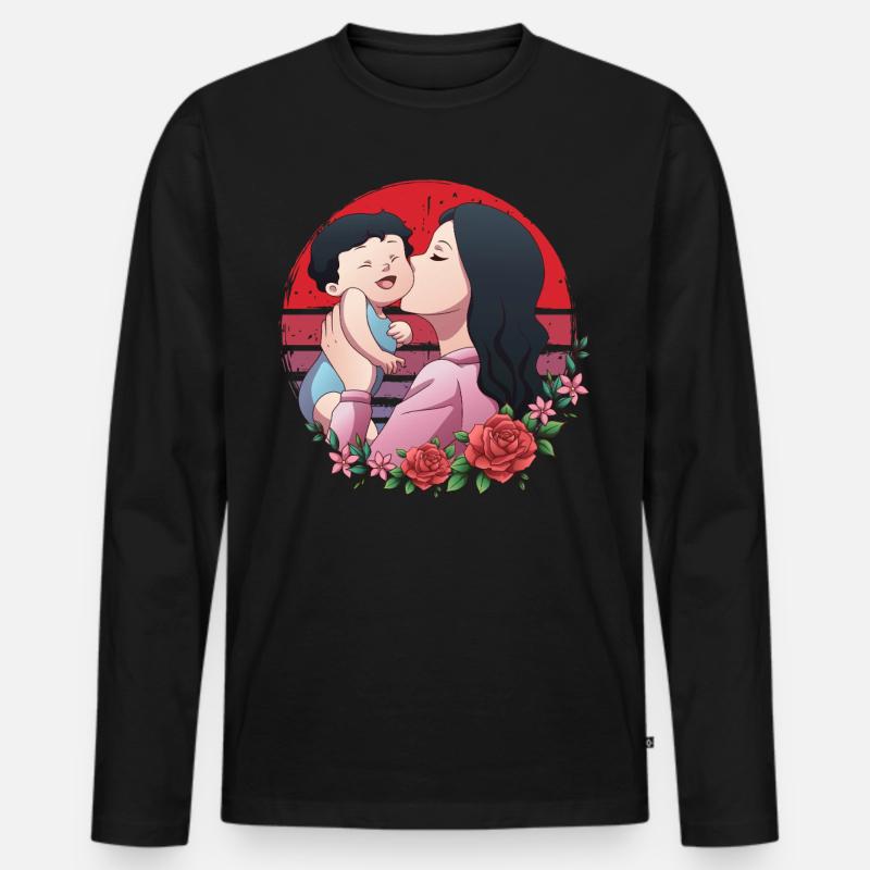 Mama der Fee Eins - Männer Premium Bio Langarmshirt - Schwarz