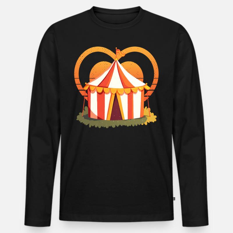 Zircus - Männer Premium Bio Langarmshirt - Schwarz