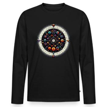 Mystic Zodiac Celestial Sphere - Men's Premium Organic Long Sleeve Shirt - black - Front - Nico (187cm)