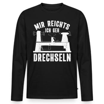 Turner Turners Turning Bench Turner - T-shirt manches longues Premium bio Homme - noir - Devant - Nico (187cm)