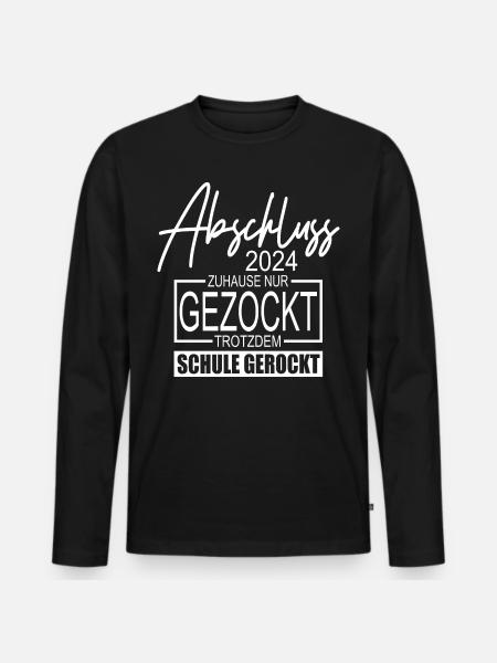 Abschluss 2024 - Männer Premium Bio Langarmshirt - Schwarz
