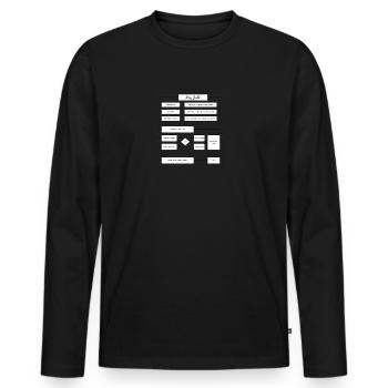 Hey Jude Chart - Männer Premium Bio Langarmshirt - Schwarz - Vorne - Nico (187cm)