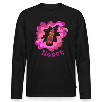 Honey bootle shirt for Sweats lover - Men's Premium Organic Long Sleeve Shirt - black - Front - Nico (187cm)