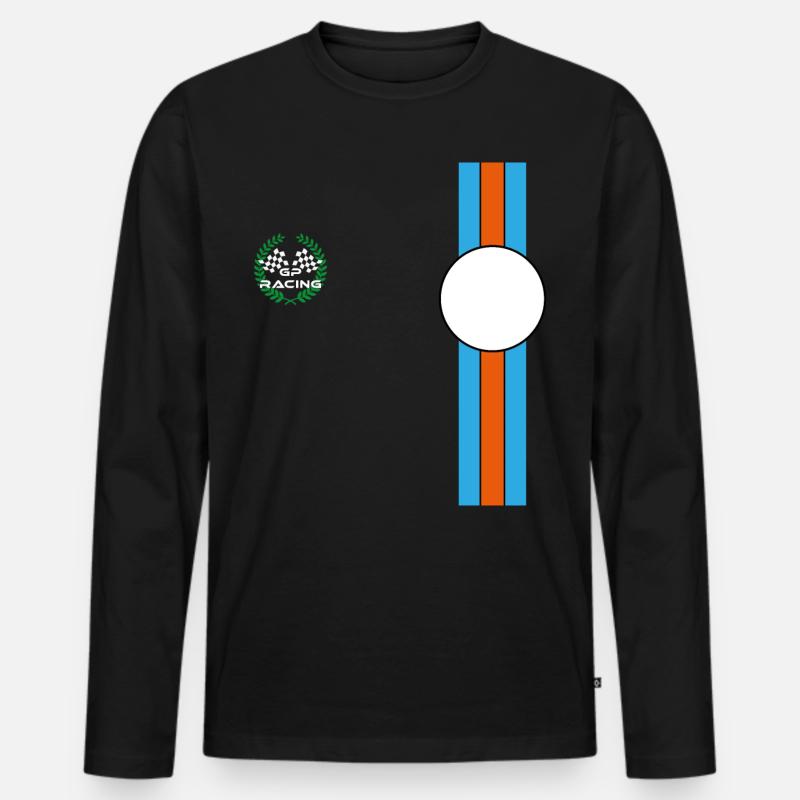 GP Racing Gulf Design - Männer Premium Bio Langarmshirt - Schwarz