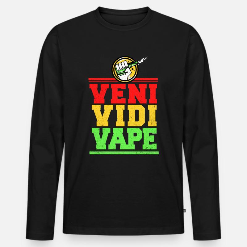 Vape - Männer Premium Bio Langarmshirt - Schwarz
