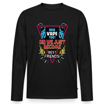 Vape - Men's Premium Organic Long Sleeve Shirt - black - Front - Nico (187cm)