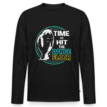 Manatee - Men's Premium Organic Long Sleeve Shirt - black - Front - Nico (187cm)