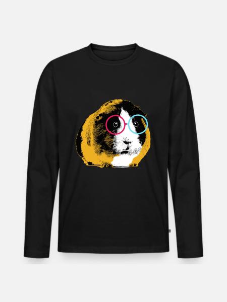 Guinea pig - Men's Premium Organic Long Sleeve Shirt - black