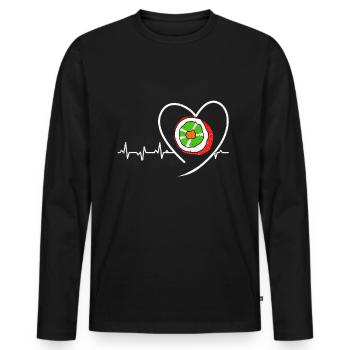 Sushi - Männer Premium Bio Langarmshirt - Schwarz - Vorne - Nico (187cm)