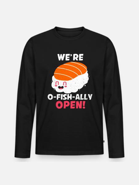 Sushi - Men's Premium Organic Long Sleeve Shirt - black
