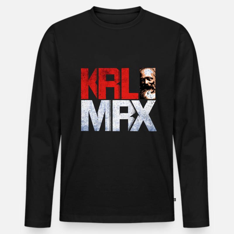 Kommunismus - Männer Premium Bio Langarmshirt - Schwarz