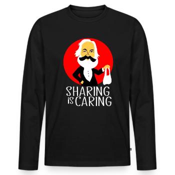 Communism Lenin Marx Class Struggle Social - Men's Premium Organic Long Sleeve Shirt - black - Front - Nico (187cm)