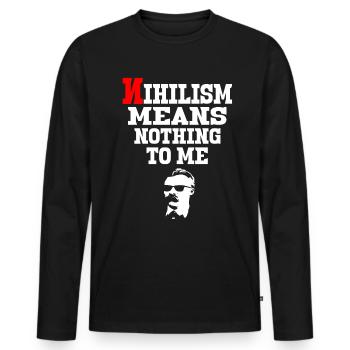 Communism Lenin Marx Class Struggle Social - Men's Premium Organic Long Sleeve Shirt - black - Front - Nico (187cm)