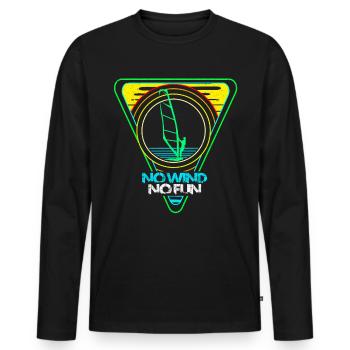 Windsurfing - Men's Premium Organic Long Sleeve Shirt - black - Front - Nico (187cm)