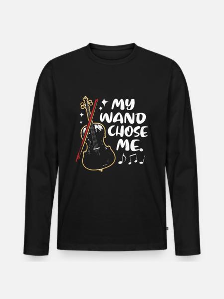 Cello - Men's Premium Organic Long Sleeve Shirt - black