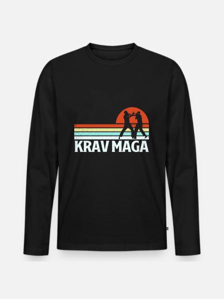 Krav Maga - Men's Premium Organic Long Sleeve Shirt - black