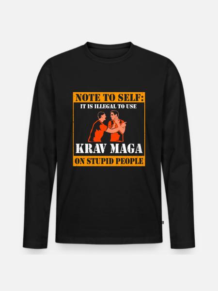 Krav Maga - Men's Premium Organic Long Sleeve Shirt - black