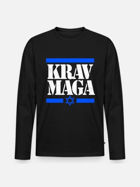 Krav Maga - Männer Premium Bio Langarmshirt - Schwarz